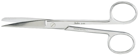 Miltex - Operating Scissors 5-1/2 Inch Length OR Grade German Stainless Steel NonSterile Finger Ring Handle Curved Blade Sharp Tip / Blunt Tip - 5-46