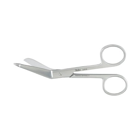 Miltex - Bandage Scissors Knowles 5-1/2 Inch Length Surgical Grade Stainless Steel NonSterile Finger Ring Handle Side Curved Blade Sharp Tip / Blunt Tip - 5-561