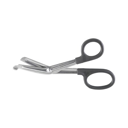 Miltex - Bandage Scissors 6-1/2 Inch Length Surgical Grade Stainless Steel / Plastic NonSterile Finger Ring Handle Angled Blade Blunt Tip / Blunt Tip - 5-998