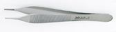 Miltex - Dressing Forceps Hudson-Ewald 4-3/4 Inch Length OR Grade German Stainless Steel NonSterile NonLocking Thumb Handle Straight Serrated Tip - 6-112
