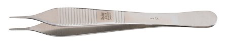 Miltex Miltex Dressing Forceps Adson 4-3/4 Inch OR Grade Stainless Steel (German) NonSterile NonLocking Thumb Handle Straight Serrated Tip - 6-118