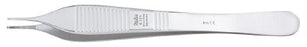 Miltex Miltex Tissue Forceps Adson 4-3/4 Inch OR Grade Stainless Steel (German) NonSterile NonLocking Thumb Handle Straight Delicate Serrated Tips w/1 X 2 Teeth - 6-120