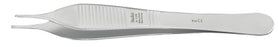 Miltex Miltex Tissue Forceps Adson 4-3/4 Inch OR Grade Stainless Steel (German) NonSterile NonLocking Thumb Handle Straight 2 X 3 Teeth, Serrated Tip - 6-122