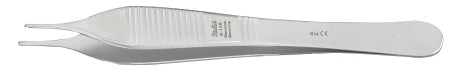 Miltex Miltex Tissue Forceps Adson 4-3/4 Inch OR Grade Stainless Steel (German) NonSterile NonLocking Thumb Handle Straight 2 X 3 Teeth, Serrated Tip - 6-122