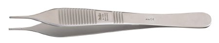 Miltex Miltex Tissue Forceps Adson 4-3/4 Inch OR Grade Stainless Steel (German) NonSterile NonLocking Thumb Handle Straight 1 X 2 Teeth, Smooth Tip - 6-123