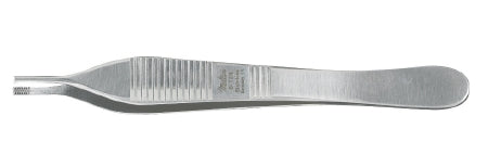 Miltex Miltex Tissue Forceps Adson-Brown 4-3/4 Inch OR Grade Stainless Steel (German) NonSterile NonLocking Thumb Handle Straight 7 X 7 Teeth, Serrated Tip - 6-124