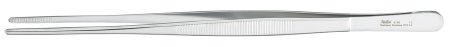 Miltex - Dressing Forceps 10 Inch Length OR Grade German Stainless Steel NonSterile NonLocking Thumb Handle Straight Serrated Tips - 6-16