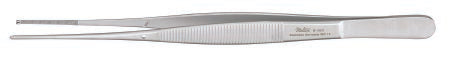 Miltex Miltex Tissue Forceps Potts-Smith 7 Inch OR Grade Stainless Steel (German) NonSterile NonLocking Thumb Handle Straight Serrated Tips w/1 X 2 Teeth - 6-160