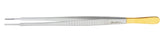 Integra Lifesciences - Forceps Evans 10 Inch Length Surgical Grade Stainless Steel / Tungsten Carbide NonSterile NonLocking Thumb Handle Straight Serrated Tip - 6-165TC
