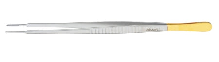 Integra Lifesciences - Forceps Evans 10 Inch Length Surgical Grade Stainless Steel / Tungsten Carbide NonSterile NonLocking Thumb Handle Straight Serrated Tip - 6-165TC