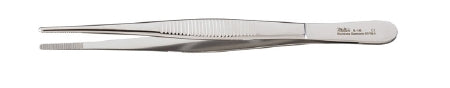 Miltex Miltex Dressing Forceps 12 Inch OR Grade Stainless Steel (German) NonSterile NonLocking Thumb Handle Straight Serrated Tips - 43634