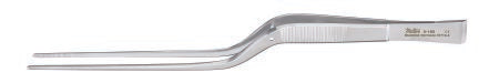 Miltex Miltex Dressing Forceps Cushing 7-1/4 Inch OR Grade Stainless Steel (German) NonSterile NonLocking Bayonet Handle Straight Serrated Jaws w/Scraper End - 6-190