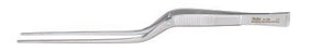 Miltex - Dressing Forceps Cushing 7-1/4 Inch Length OR Grade German Stainless Steel NonSterile NonLocking Bayonet Handle Straight Serrated Jaws with Scraper End - 6-190