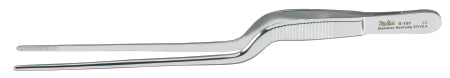 Miltex - Dressing Forceps Jansen-Gruenwald 6-1/2 Inch Length OR Grade German Stainless Steel NonSterile NonLocking Bayonet Handle Straight Serrated Jaws - 6-197