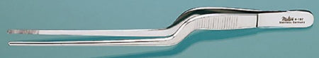 Miltex Miltex Dressing Forceps Adson 8-1/4 Inch OR Grade Stainless Steel (German) NonSterile NonLocking Bayonet Handle Straight Serrated Jaws - 6-198