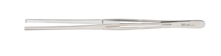 Miltex Miltex Tissue Forceps Kelly 9 Inch OR Grade Stainless Steel (German) NonSterile NonLocking Thumb Handle Straight 3 X 4 Teeth, Serrated Tip - 6-204