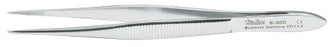 Miltex - Splinter Forceps Feilchenfeld 4-1/2 Inch Length OR Grade German Stainless Steel NonSterile NonLocking Thumb Handle Straight Pointed Tips - 6-318