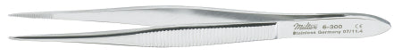 Miltex - Splinter Forceps Feilchenfeld 4-1/2 Inch Length OR Grade German Stainless Steel NonSterile NonLocking Thumb Handle Straight Pointed Tips - 6-318