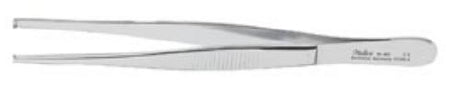 Integra Lifesciences - Tissue Forceps 5-1/2 Inch Length Surgical Grade Stainless Steel NonSterile NonLocking Thumb Handle Straight 2 X 3 Teeth, Serrated Tip - 6-94