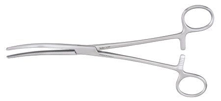 Miltex - Hemostatic Forceps Rochester-Pean 9 Inch Length OR Grade German Stainless Steel NonSterile Ratchet Lock Finger Ring Handle Curved Serrated Tip - 7-144
