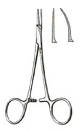 Miltex - Hemostatic Forceps Providence Hospital 5-1/2 Inch Length OR Grade German Stainless Steel NonSterile Ratchet Lock Finger Ring Handle Straight Serrated Tip - 7-30