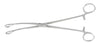 Miltex Miltex Sponge Forceps Foerster 9-1/2 Inch OR Grade Stainless Steel (German) NonSterile Ratchet Lock Finger Ring Handle Curved Serrated Tip - 7-610