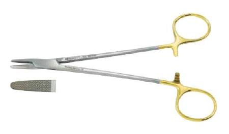 Integra Lifesciences - Needle Holder 10-1/2 Inch Length Serrated Jaws Finger Ring Handle - 8-130