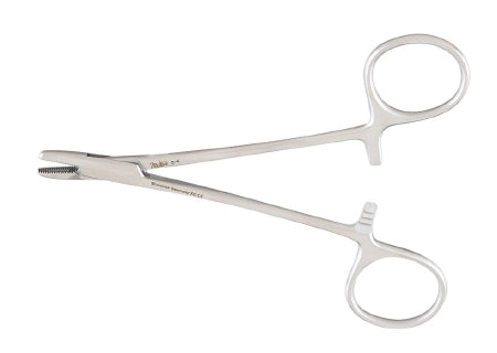 Miltex Needle Holder 4-3/4 Inch Serrated Jaws Finger Ring Handle - 43691