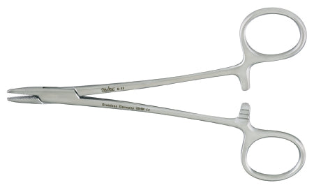 Miltex Needle Holder 5-1/2 Inch Serrated Jaws Finger Ring Handle - 14824