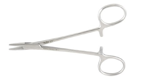 Miltex Needle Holder 5 Inch Smooth Jaws Finger Ring Handle - 43683