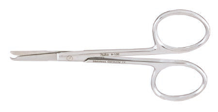 Miltex Miltex Stitch Scissors Spencer 3-1/2 Inch Length OR Grade Stainless Steel (German) NonSterile Finger Ring Handle Straight Blade Blunt/Blunt - 9-100