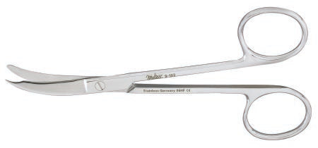 Miltex - Stitch Scissors Northbent 4-3/4 Inch Length OR Grade German Stainless Steel NonSterile Finger Ring Handle Curved Blade Blunt Tip / Blunt Tip - 9-103