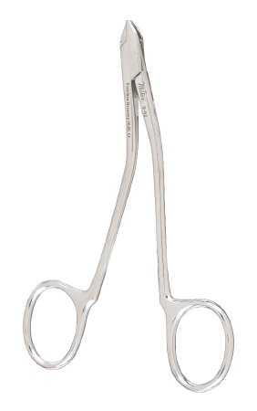 Merit - Skin Staple Removing Forcep Ballenger 5-1/8 Inch Length Mid Grade Stainless Steel NonSterile Ratchet Lock Finger Ring Handle Straight Serrated Tip - 9-62