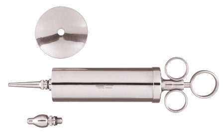 Miltex Ear / Ulcer Bulb Syringe 4 oz. Reusable NonSterile Chrome - V919-385