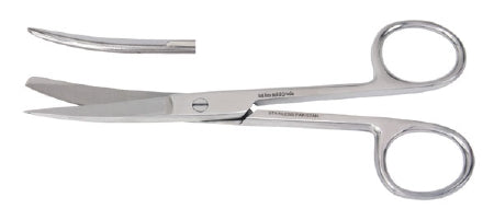 Miltex Vantage Operating Scissors 5-1/2 Inch Length Office Grade Stainless Steel Finger Ring Handle Curved Blade Sharp/Blunt - V95-46