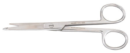 Miltex Vantage Bandage Scissors Knowles 5-1/2 Inch Length Office Grade Stainless Steel Finger Ring Handle Angled Blade Blunt/Blunt - V95-560