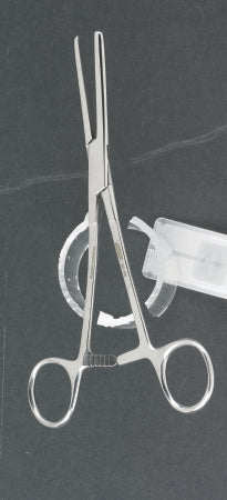 Miltex Vantage Tube Occluding Forceps Presbyterian Hospital 7 Inch Floor Grade Stainless Steel NonSterile Ratchet Lock Finger Ring Handle Straight Smooth Jaws - V97-590