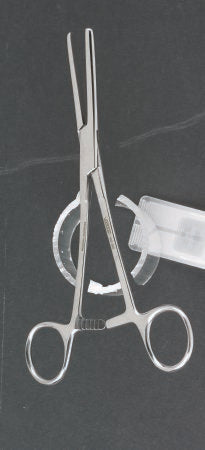 Vantage - Tube Occluding Forceps Presbyterian Hospital 7 Inch Length Floor Grade Stainless Steel NonSterile Ratchet Lock Finger Ring Handle Straight Smooth Jaws - V97-590