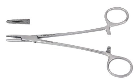 Miltex Vantage Needle Holder 6 Inch Serrated Jaws Finger Ring Handle - V98-44