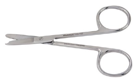 Miltex Vantage Stitch Scissors Spencer 3-1/2 Inch Length Office Grade Stainless Steel Finger Ring Handle Straight Blade Blunt/Blunt - V99-100