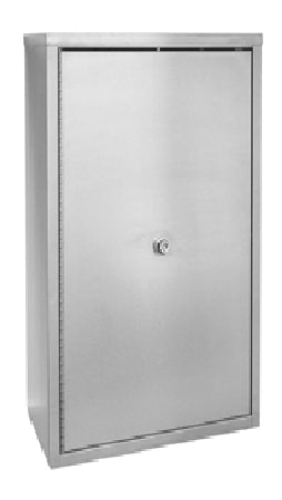 Omnimed - Narcotics Control Cabinet Wall Mount 22 Gauge Stainless Steel / Aluminum Shelves 4 Shelves Key Lock - 181681
