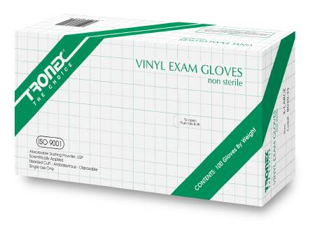Tronex Healthcare Industries Synthetic + Memory Exam Glove X-Large NonSterile Vinyl Standard Cuff Length Smooth Ivory Not Chemo Approved - 8530-35