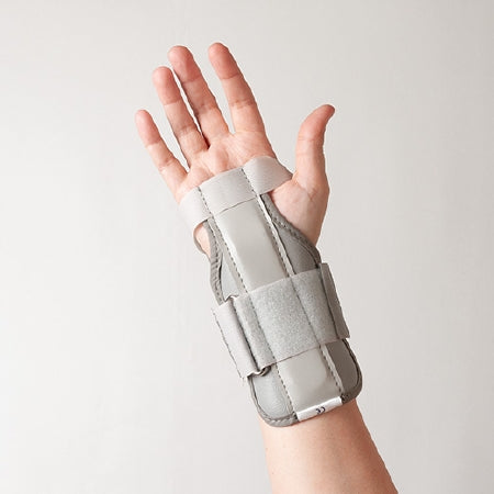 DJO ProCare Wrist Splint PROCARE Vinyl / Foam / Tricot Left or Right Hand White One Size Fits Most - 79-87010