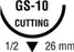 Polysorb - Suture with Needle Absorbable Coated Undyed Suture Braided Polyester Size 1 30 Inch Suture 1-Needle 26 mm Length 1/2 Circle Reverse Cutting Needle - CL-867