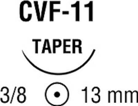 Covidien Surgipro II Suture with Needle Nonabsorbable Uncoated Blue Suture Monofilament Polypropylene Suture Size 6-0 30 Inch Suture Double-Armed 13 mm Length 3/8 Circle Taper Point Needle - VP706X