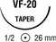 Covidien Surgipro Suture with Needle Nonabsorbable Uncoated Blue Suture Monofilament Polypropylene Suture Size 2-0 48 Inch Suture 1-Needle 26 mm Length 1/2 Circle Taper Point Needle - VP151