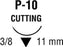 Polysorb - Suture with Needle Absorbable Coated Undyed Suture Braided Polyester Size 5 - 0 18 Inch Suture 1-Needle 11 mm Length 3/8 Circle Reverse Cutting Needle - SL-1689G