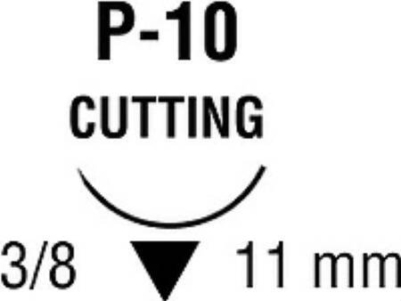 Polysorb - Suture with Needle Absorbable Coated Undyed Suture Braided Polyester Size 6 - 0 18 Inch Suture 1-Needle 11 mm Length 3/8 Circle Reverse Cutting Needle - SL-1625