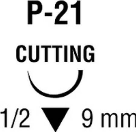 Polysorb - Suture with Needle Absorbable Coated Undyed Suture Braided Polyester Size 5 - 0 18 Inch Suture 1-Needle 11 mm Length 3/8 Circle Conventional Cutting Needle - SL-1659
