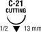 Covidien - Suture with Needle Absorbable Uncoated Undyed Suture Chromic Gut Size 4 - 0 18 Inch Suture Double-Armed 13 mm Length 1/2 Circle Reverse Cutting Needle - G-1744